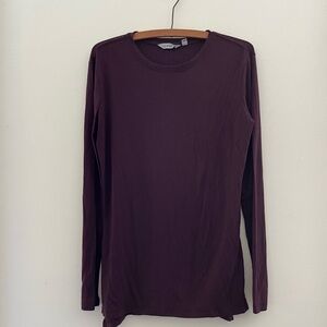 Athleta Plum Long sleeve Exercise Shirt